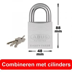 Abus Hangslot 83/50 (SKG2) combineren met cilinders